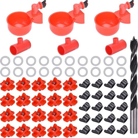 20 Pcs Horizontal Chicken Nipples Waterer Chicken Water