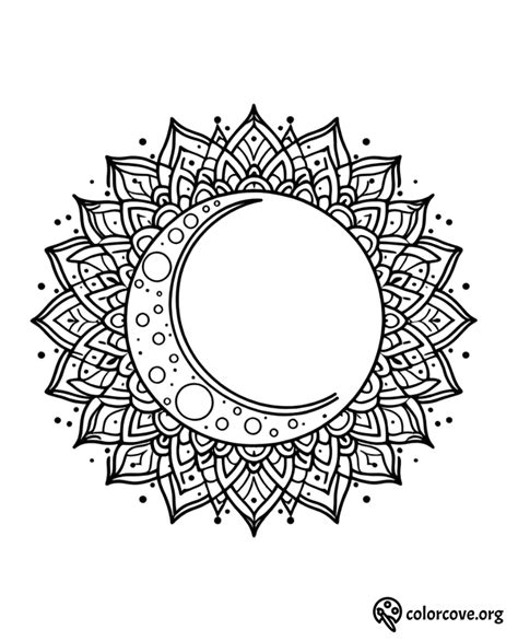 22 Free Moon Mandala Coloring Pages – The Color Cove