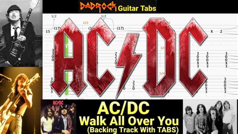 Walk All Over You AC DC Guitar Bass Backing Track With TABS YouTube