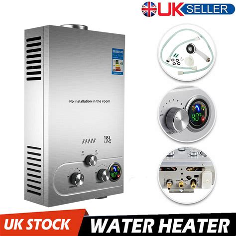 18L LPG Propane Gas Tankless Instant Hot Water Heater Boiler With Shower Kit EBay