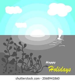 Vector Happy Holidays Postcard Template Stock Vector Royalty Free