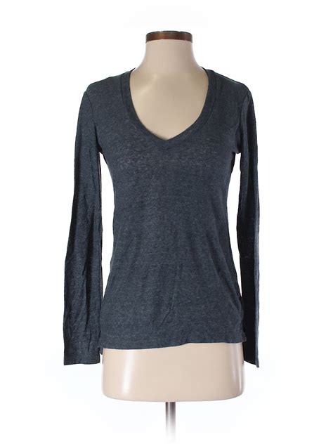 James Perse Solid Gray Long Sleeve Top Size S Off Thredup