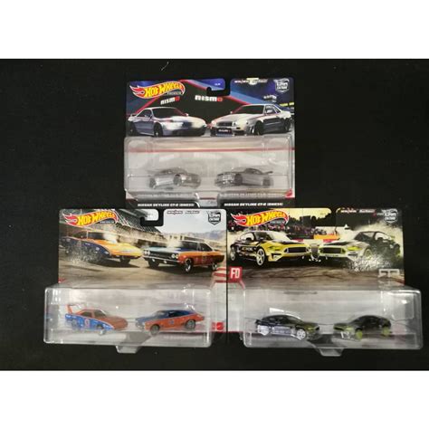 Hot Wheels Car Culture Packs Set Twin Pack Dash C Ford Mustang RTR Spec Nissan Skyline GT