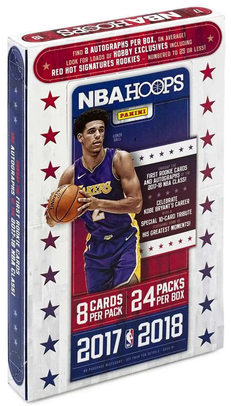 Nba Panini 2017 18 Hoops Basketball Trading Card Hobby Box 24 Packs 2