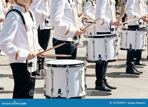 The Ensemble of Drummers in White Ceremonial Dress Editorial Stock ...