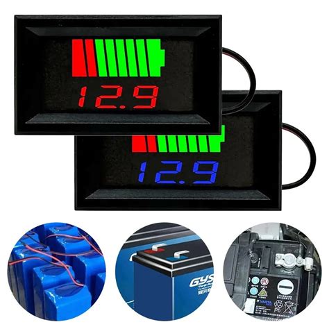 Autobatterie Lades Tands Anzeige LED Digital Anzeige 12V 24V 36V 48V