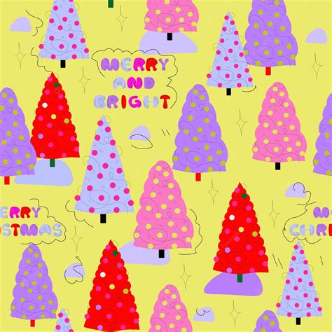 Premium Vector Christmas Tree Seamless Pattern