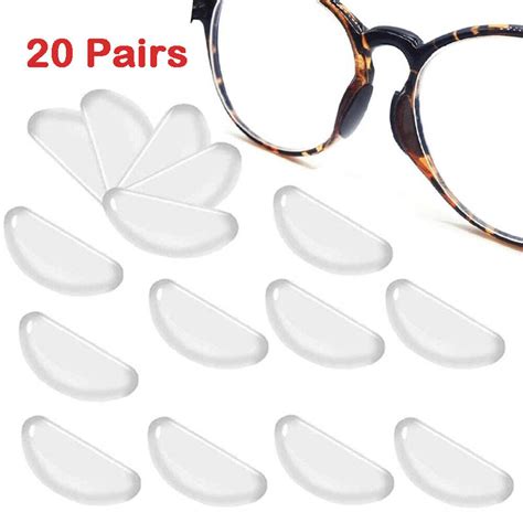 40Pcs Adhesive Anti Slip Silicone Nose Pads Gasket Stick On For