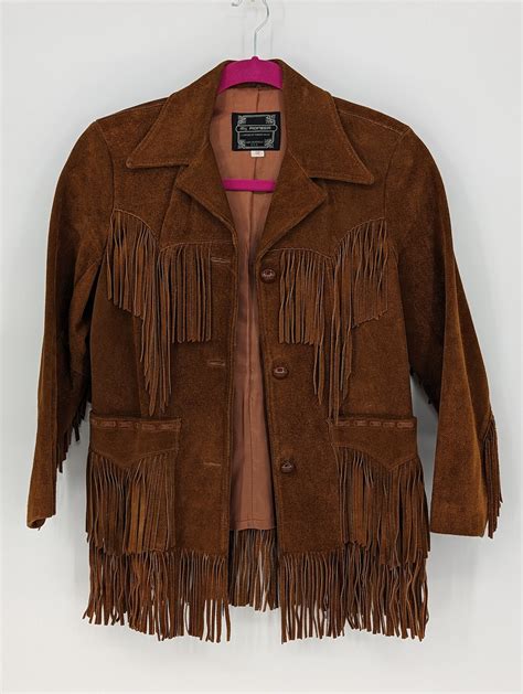 1970s Womens Ms Pioneer Genuine Leather Fringe Jacket Etsy