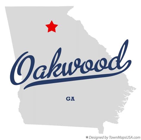 Map of Oakwood, GA, Georgia