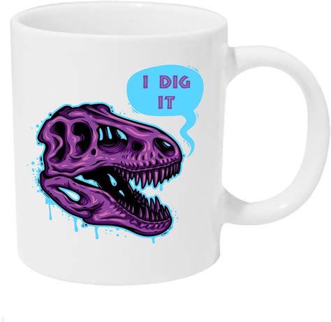 I Dig It Neon Trex Tyrannosaurus Rex Coffee Or Tea 11oz