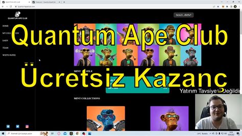 NFT Oyunu Quantum Ape Club 20 Gün de Roi Ücretsiz Nft Almayı