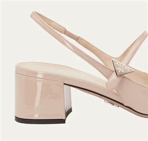 Prada Women S Cipria Nude Patent Leather Mary Jane Slingback Pumps Shopstyle