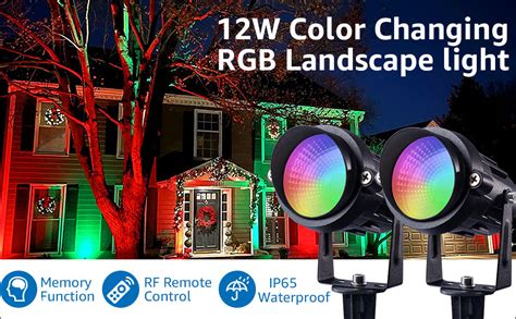 Low Voltage 12W RGB Color Changing LED Landscape Lights with Connector ...