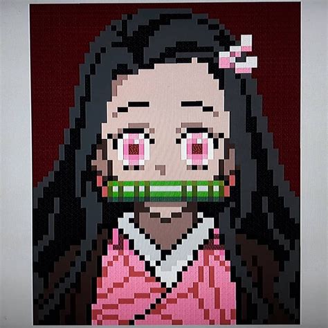 Nezuko Easy Pixel Art Pixel Art Anime Pixel Art – NBKomputer