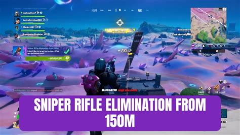 Fortnite Sniper Rifle Elimination From M Epic Quest Guide Youtube