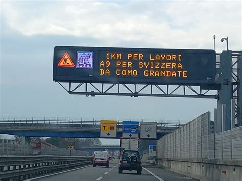 Autostrada A9 Disagi E Code E Nei Prossimi Giorni Ulteriori Chiusure