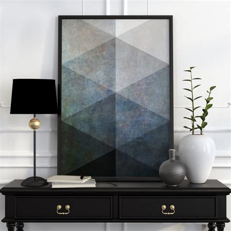 Black And White Geometric Art Black And White Wall Art Print Minimalist ...