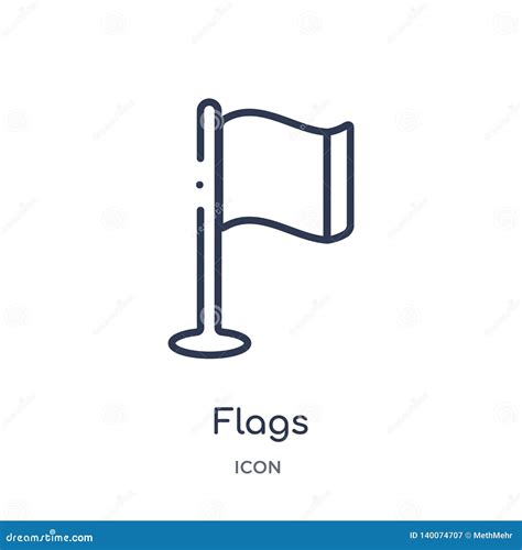 Linear Flags Icon From Maps And Flags Outline Collection Thin Line