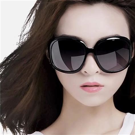 Vintage Big Round Black Hd Sunglasses Oversized Women 2017 Uv400 Of