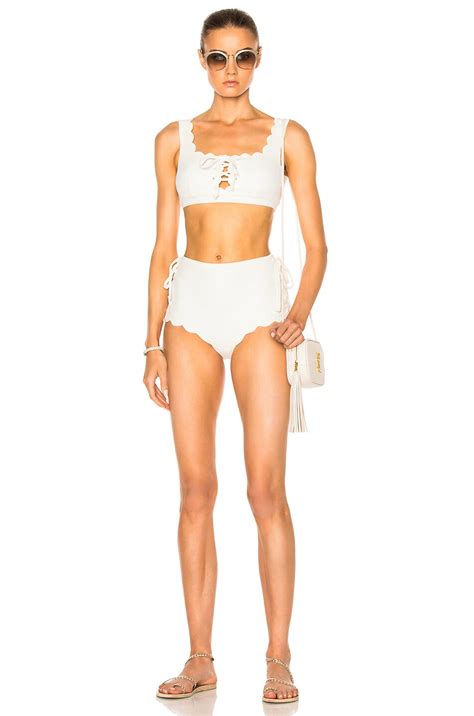 Marysia Swim Palm Springs Tie Bikini Top In Coconut In Off White FWRD