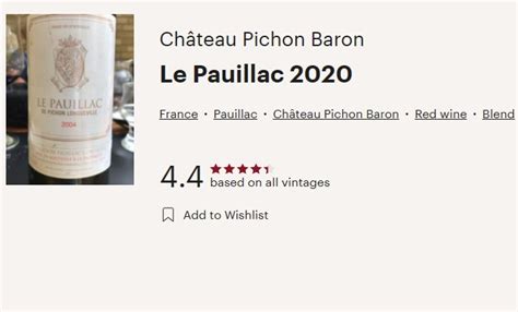 Chateau Pichon Longueville Baron 2020 Pauillac