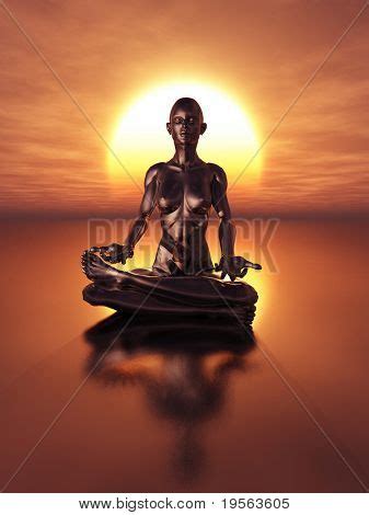 Naked Girl Lotus Pose Image Photo Free Trial Bigstock