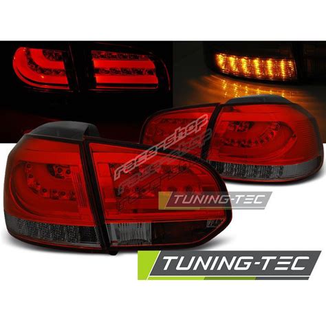 Led Bar Tail Lights Red Smoke For Vw Golf Races Shop