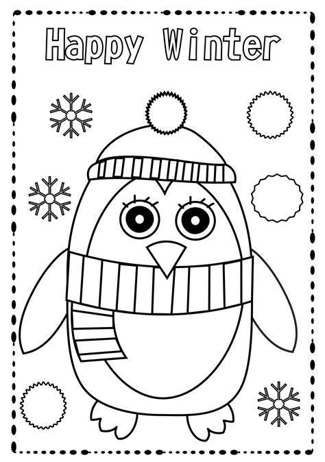 Preschool Winter Coloring Pages