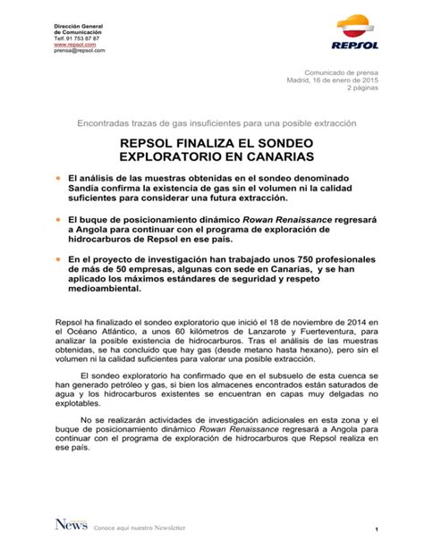 Comunicado De Repsol