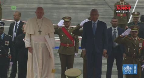 Podr Apostolska Franciszka Do Mauritiusu Ceremonia Powitania