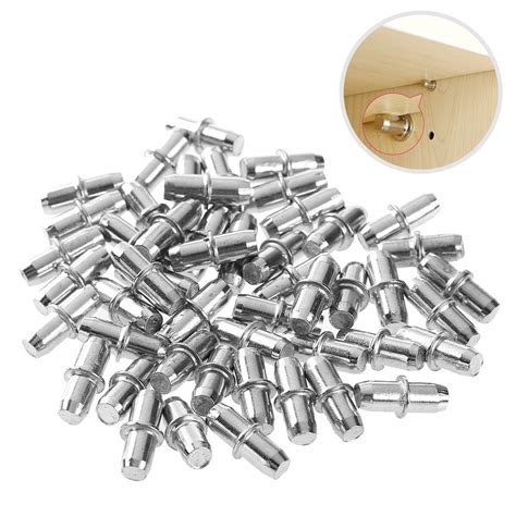 100 unidades Suporte Pino Prateleira 5mm p Moveis Aço Zincado Shopee