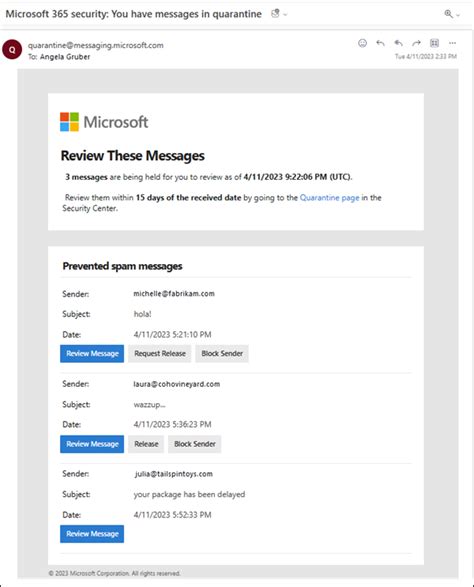 Understanding Microsoft 365s Quarantine Message Notifications