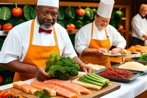 Chefs Preparing Food In A Buffet Ai Generated 32448413 Stock Photo At