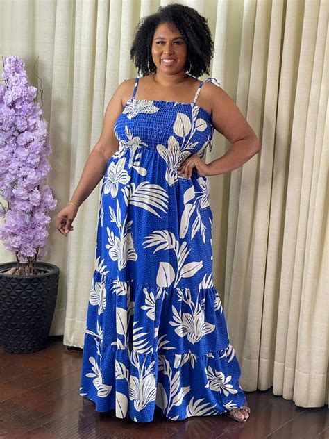 Vestido Lastex Com Azul Carlotta Modas Plus Size Peças Que