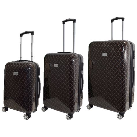 MorningSave Adrienne Vittadini 3 Piece Signature Hardside Luggage Set