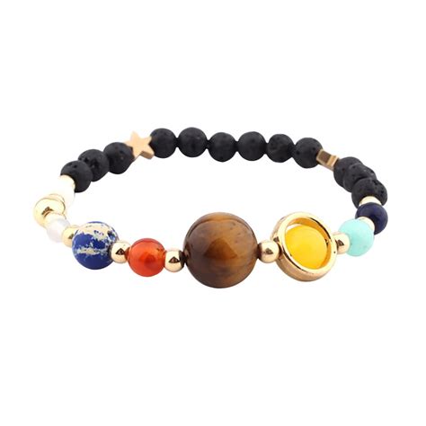 Handmade Galaxy Solar System Bracelet Universe Eight Planets Star