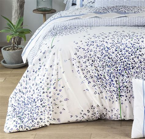 Tradition Des Vosges Housse De Couette Allium Bleu Percale