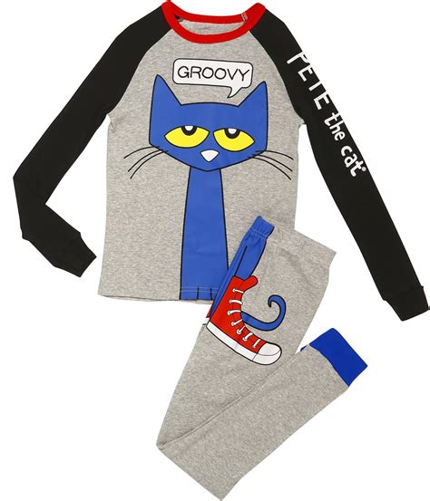 Pete The Cat Boys Little 2 Piece Snug Fit Pajama Set