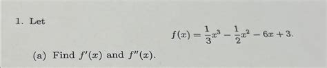 Solved Letf X X X X A Find F X And F X Chegg