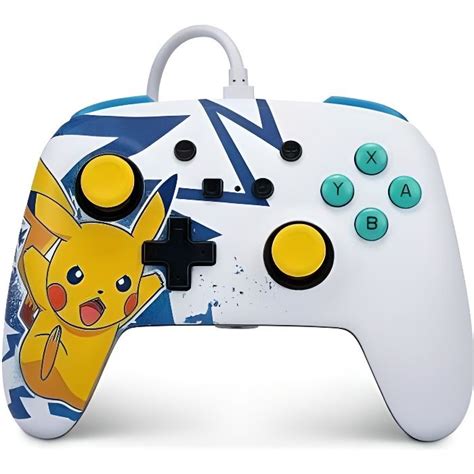 Manette Filaire Pour Nintendo Switch Powera Pokémon Pikachu High