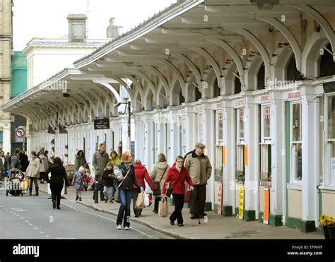 The Historic Butchers Row Barnstaple With Traditional Shops And