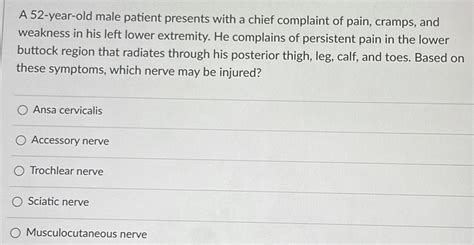 Solved A Year Old Male Patient Presents With A Chief Complaint Of