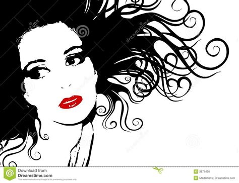 Black and White Female Face Silhouette Outline | Black and white ...