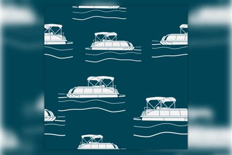 Dark Semi Oblique Pontoon Boat Pattern Graphic By Faqeeh · Creative Fabrica