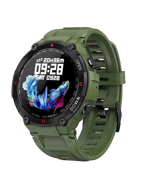 Bakeey K22 46mm Smartwatch με Παλμογράφο Army Green Skroutz gr