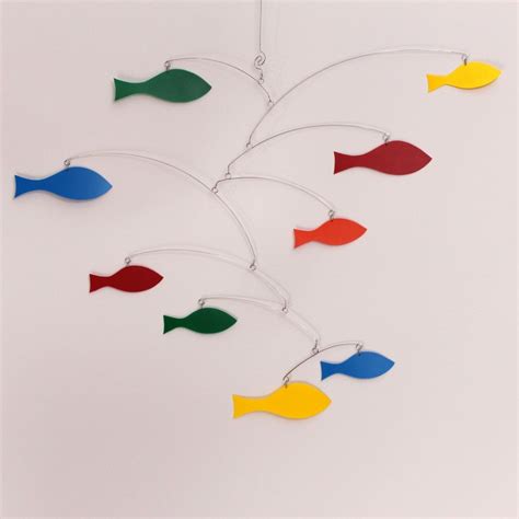 Buy Custom Made Rainbow Mobile School Of Fish Kinetic Art Mobile