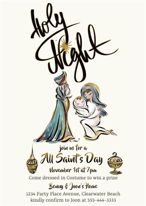 All Saints Day Party Invitation Template Postermywall