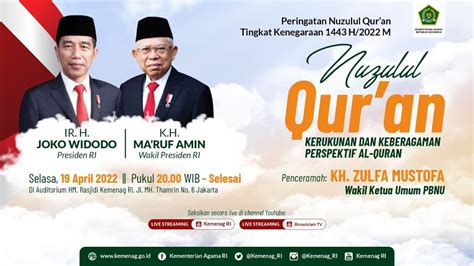 Peringatan Nuzulul Qur An Tingkat Kenegaraan Tahun H M