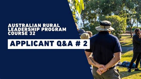 Applicant Qanda Webinar 2 Australian Rural Leadership Program Course